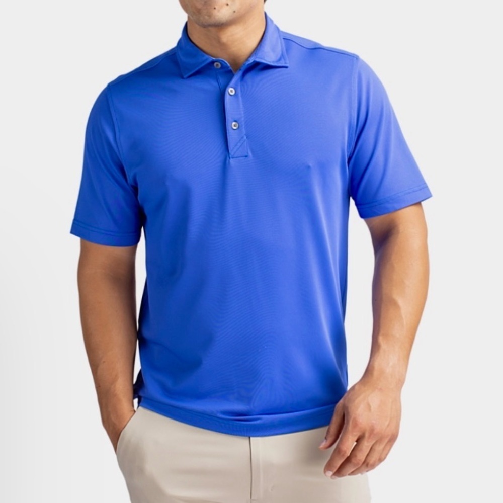 Cutter & Buck Virtue Eco Pique Polo Shirt Style MCK01144 Mens XL Royal blue NEW